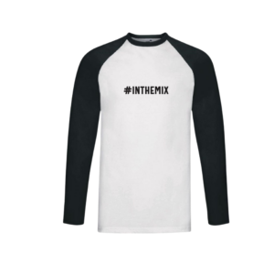 T-shirt manica lunga "InTheMix" bianca/nera