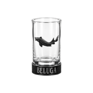 Beluga Vodka — set 4 shot glass con storione