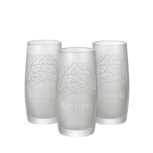 Belvedere Vodka — set 3 bicchieri Frosted Tree