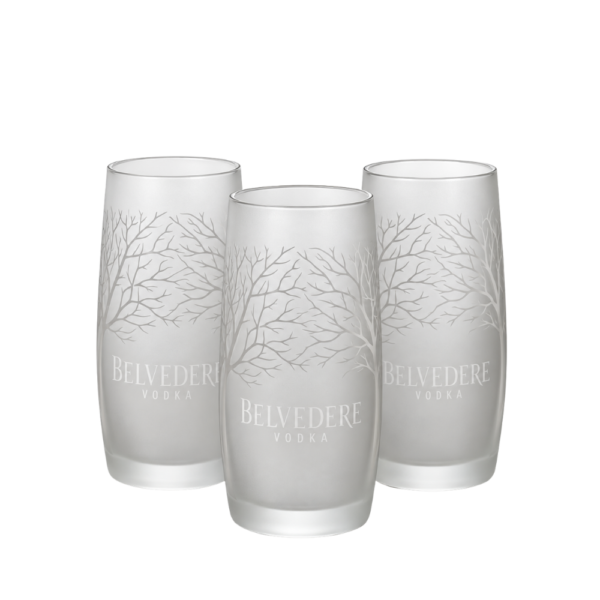 Belvedere Vodka — set 3 bicchieri Frosted Tree