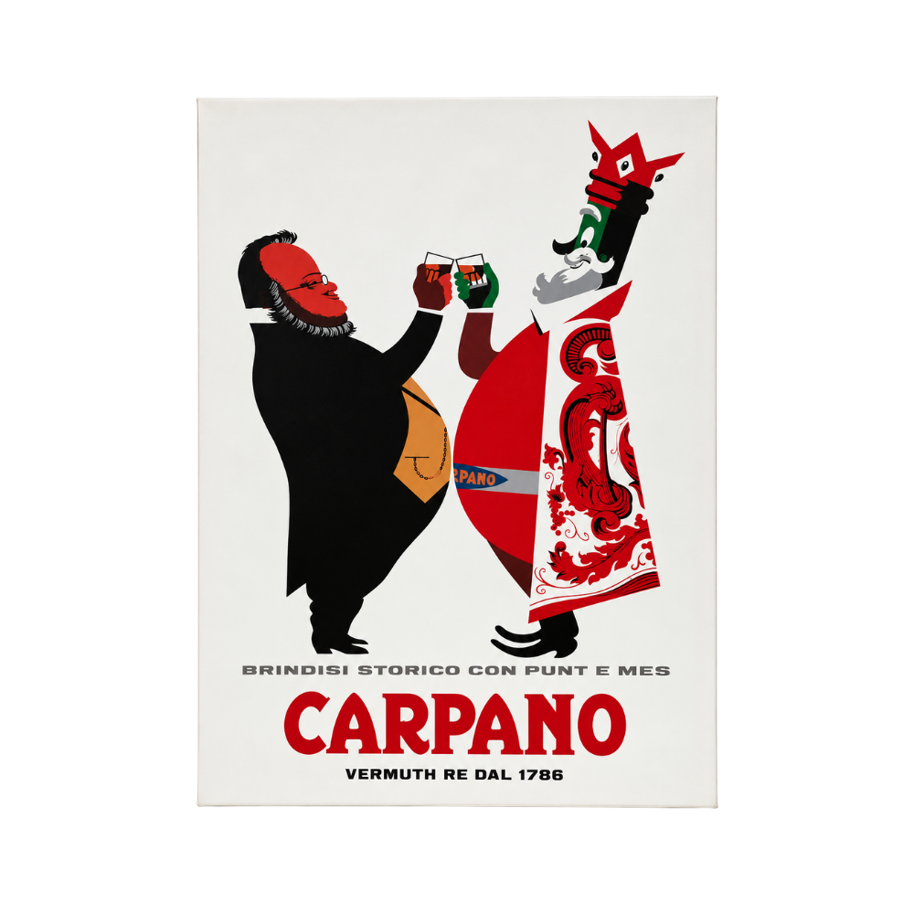 Tela Vintage Carpano – “Brindisi Storico con Punt e Mes”