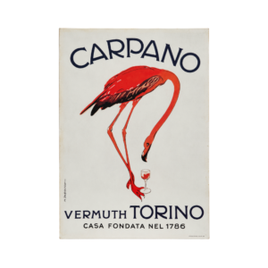 Tela Vintage Carpano – “Vermuth Torino” Flamingo
