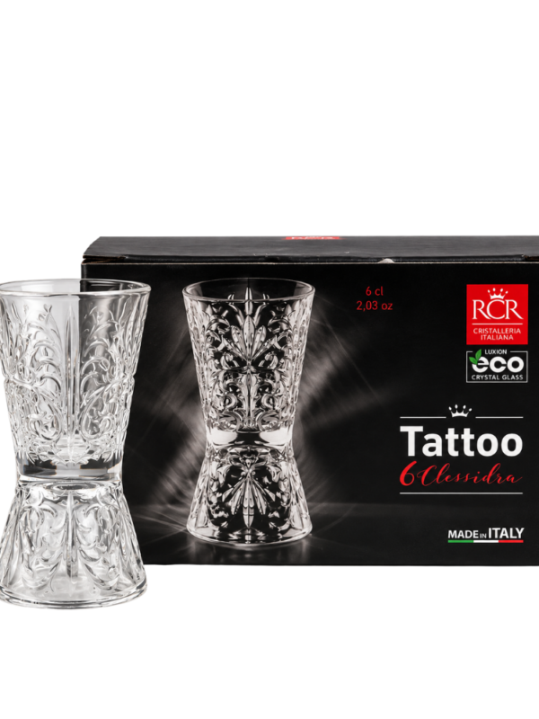 Set 6 Bicchierini Jigger RCR Tattoo Clessidra 3/6 cl